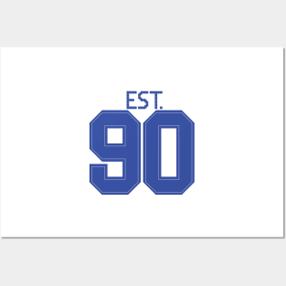 Est. 90 blue Posters and Art